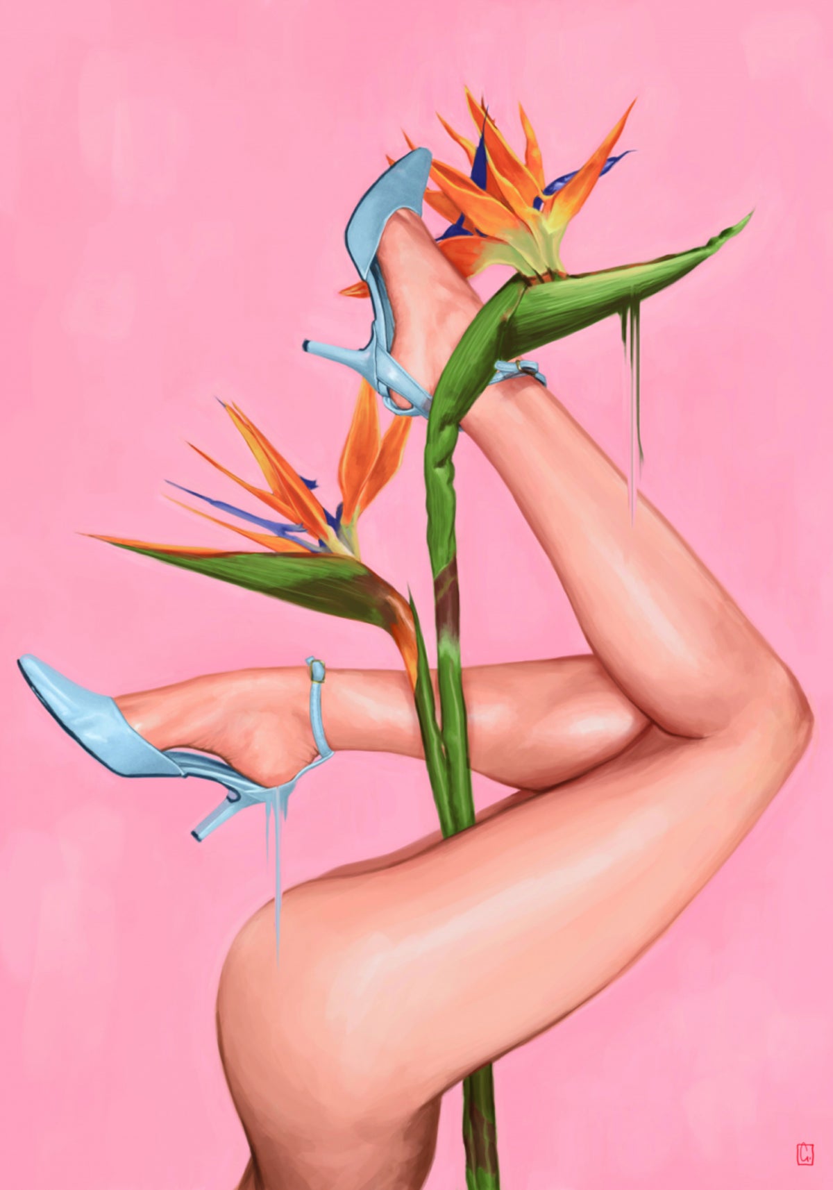 Blue Heels Bird Paradise - Posterbox
