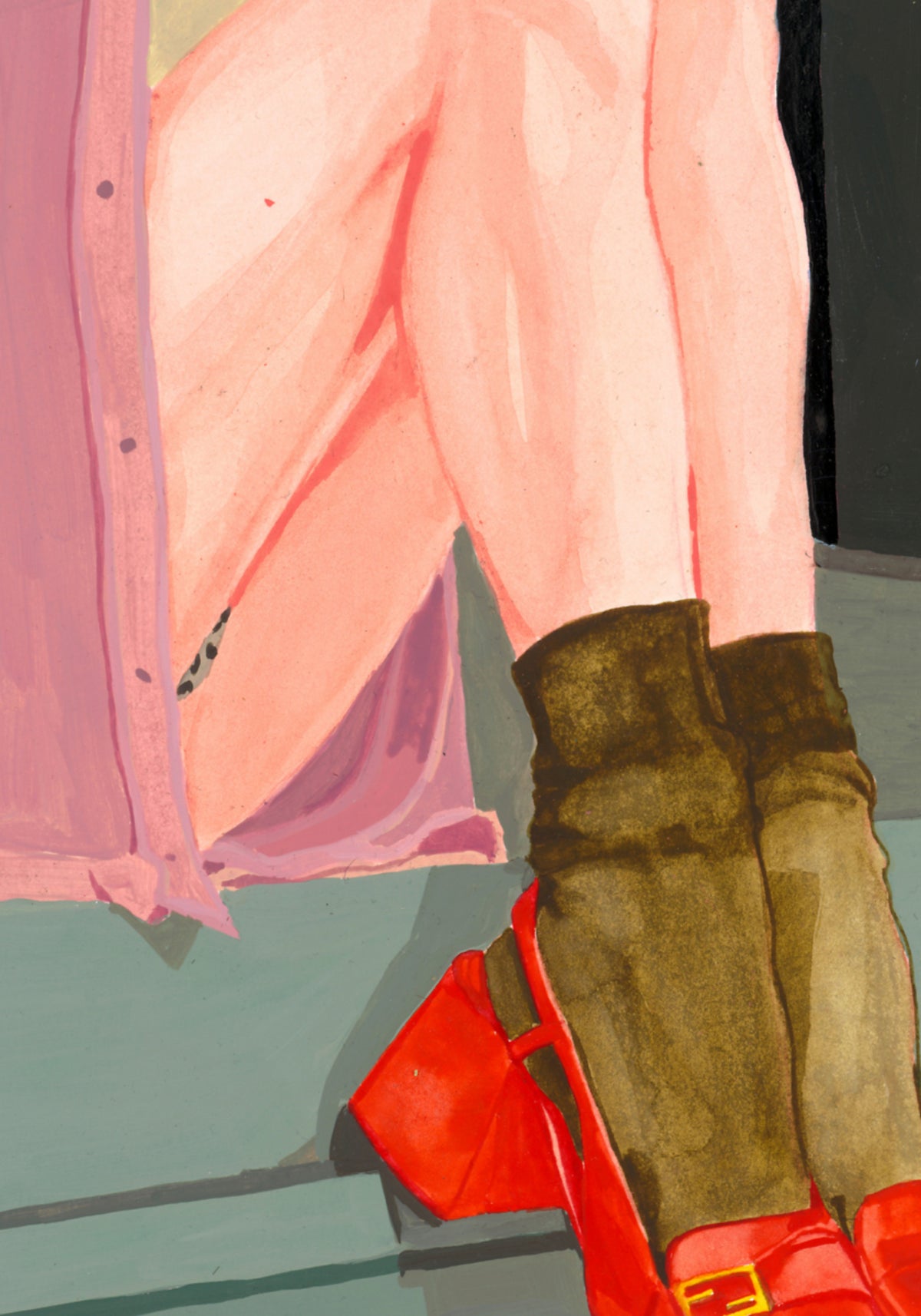 Colorful Legs Red Shoes - Posterbox