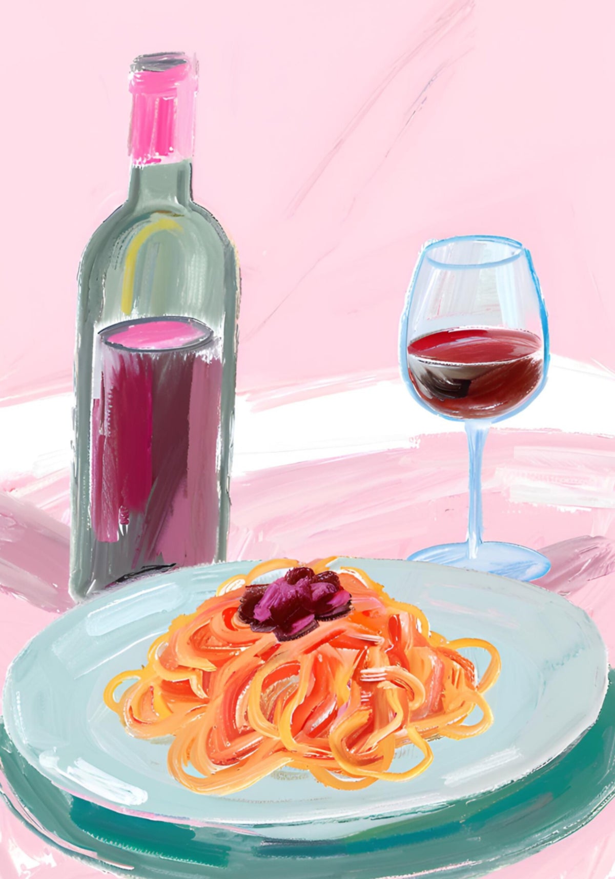 Spagetti ja punaviini