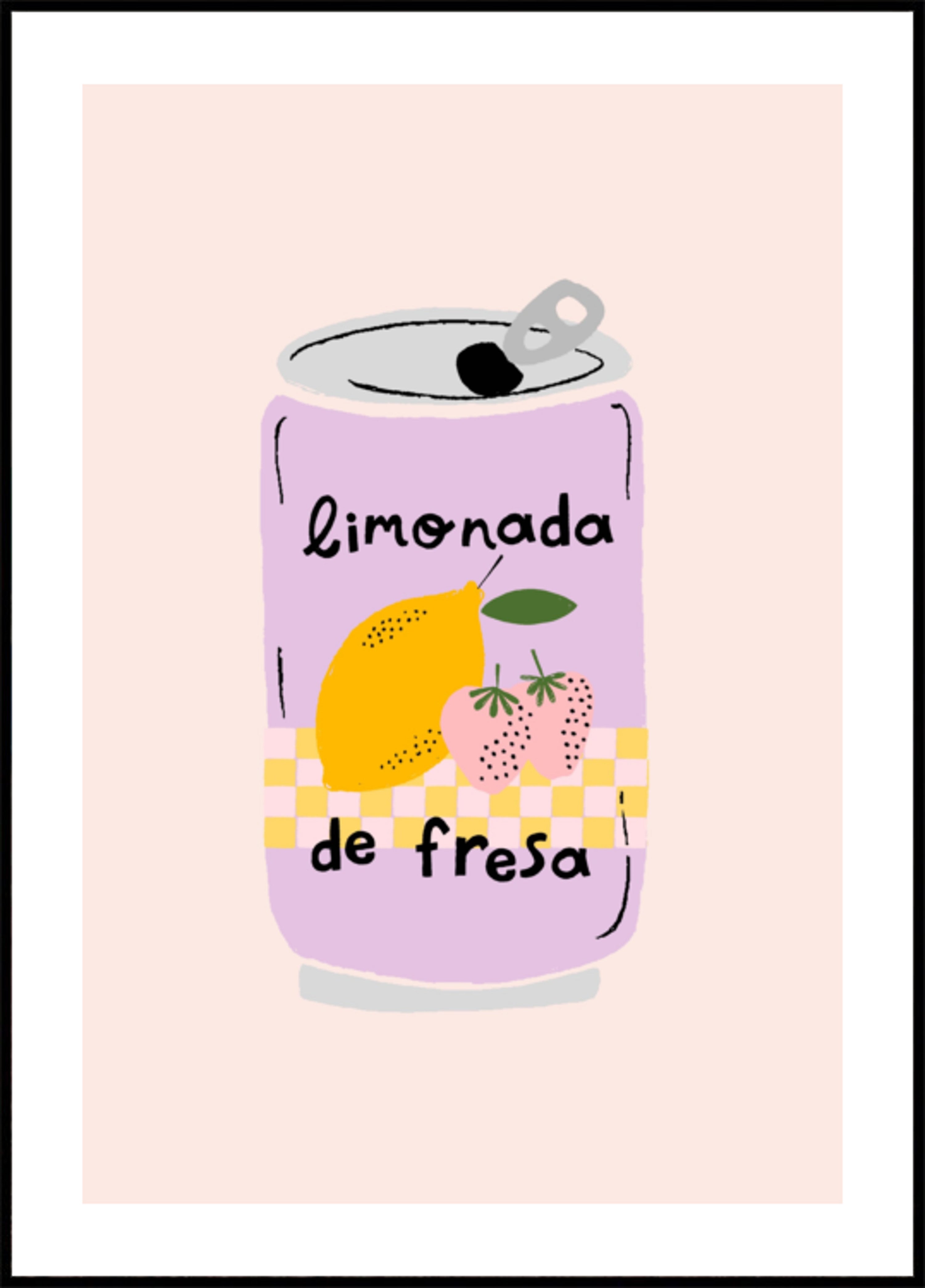 Mansikka-limonadipurkki