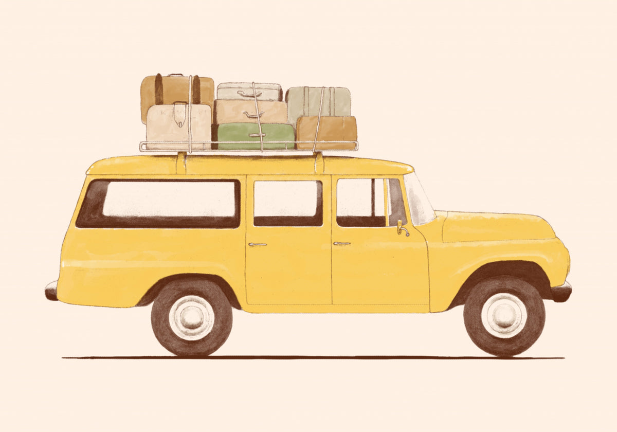 Vintage-auto tiematkalla