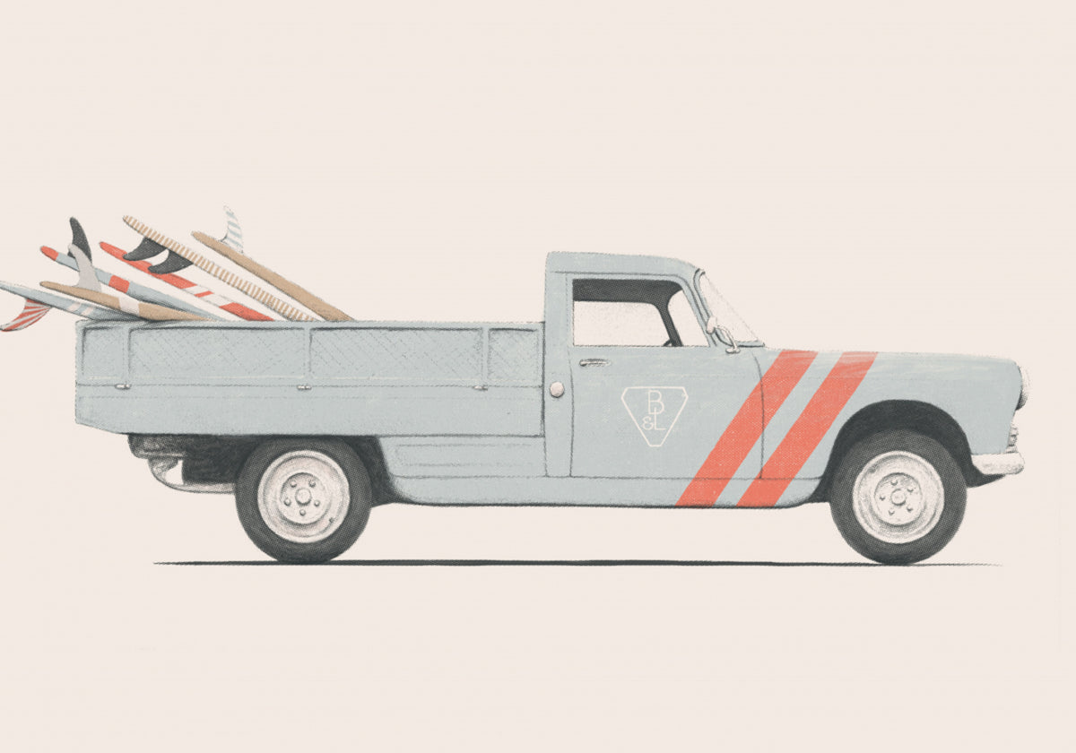 Vintage surffausauto