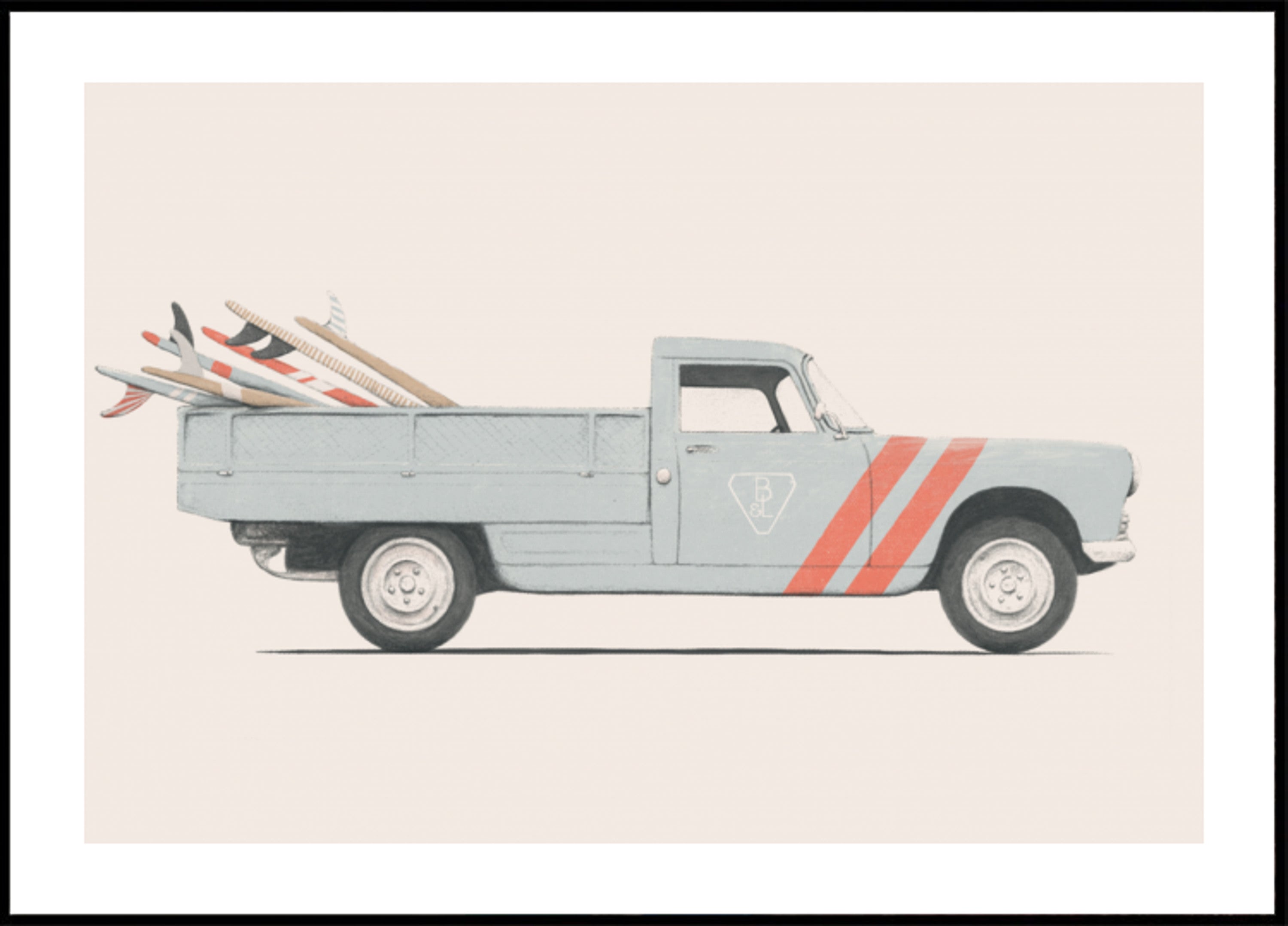 Vintage surffausauto