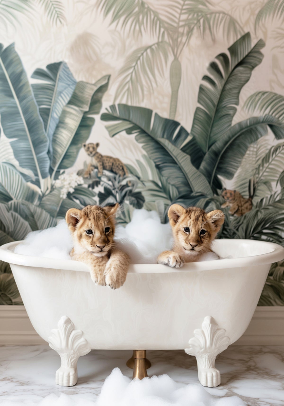 Lion Cubs -vaahtokylpy