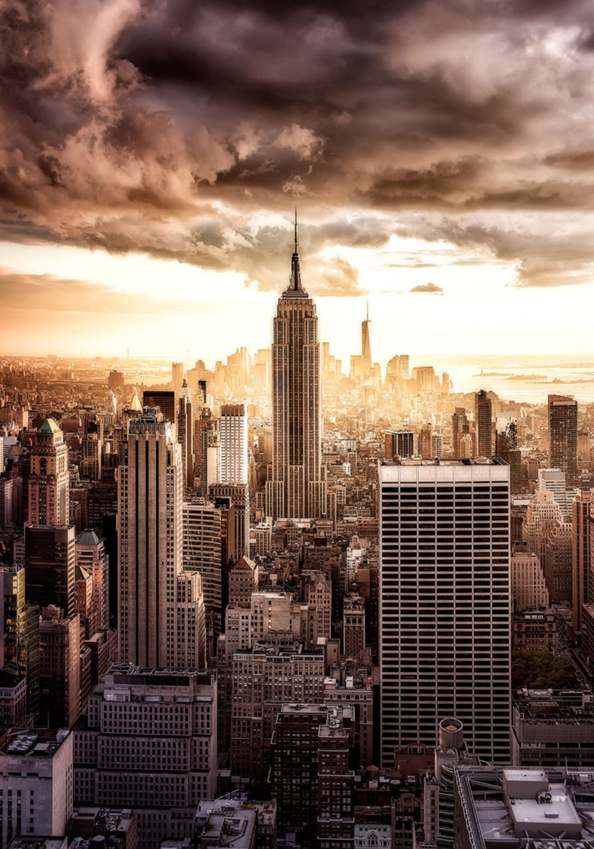 Dramaattinen New Yorkin siluetti