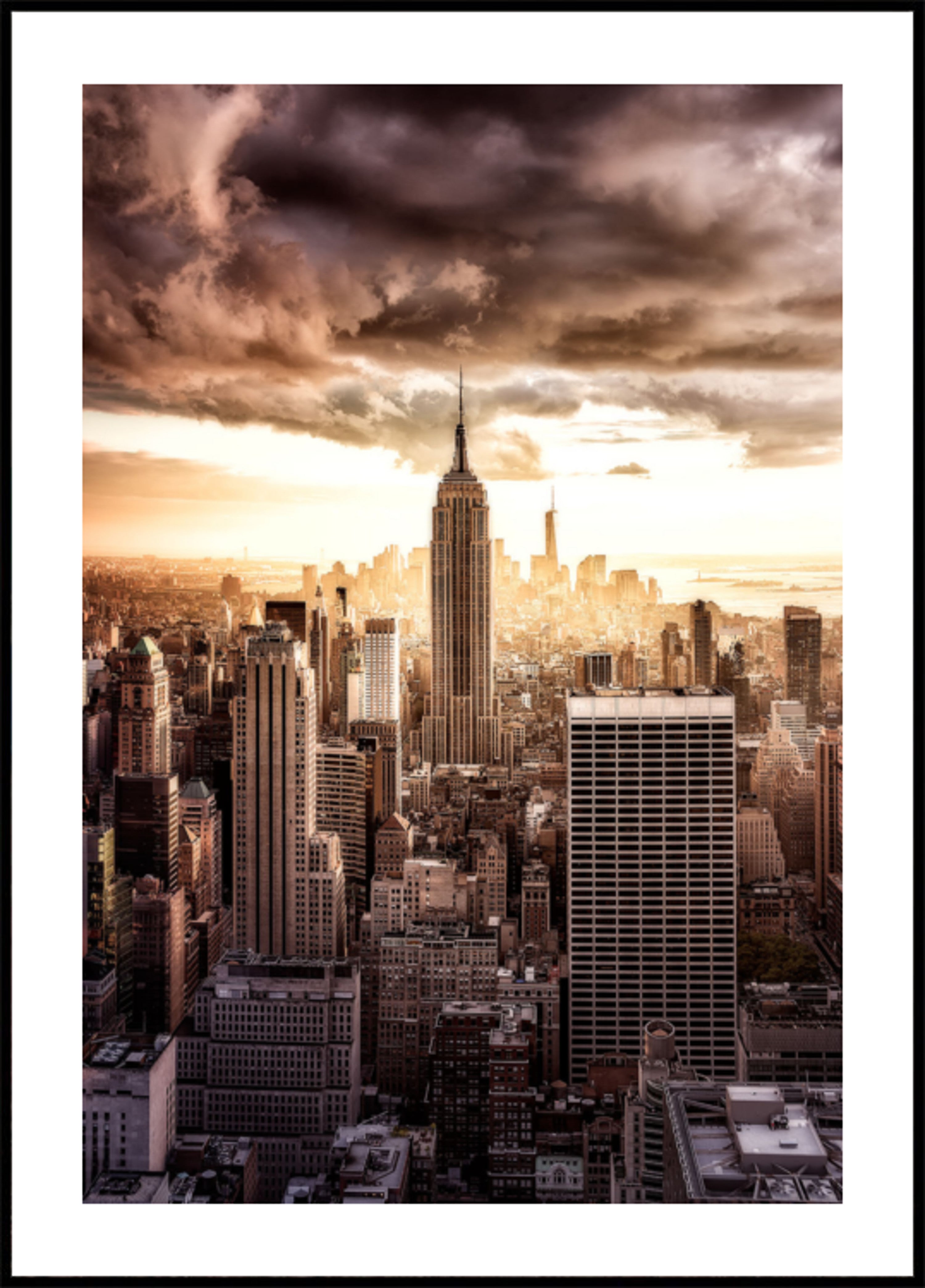 Dramaattinen New Yorkin siluetti