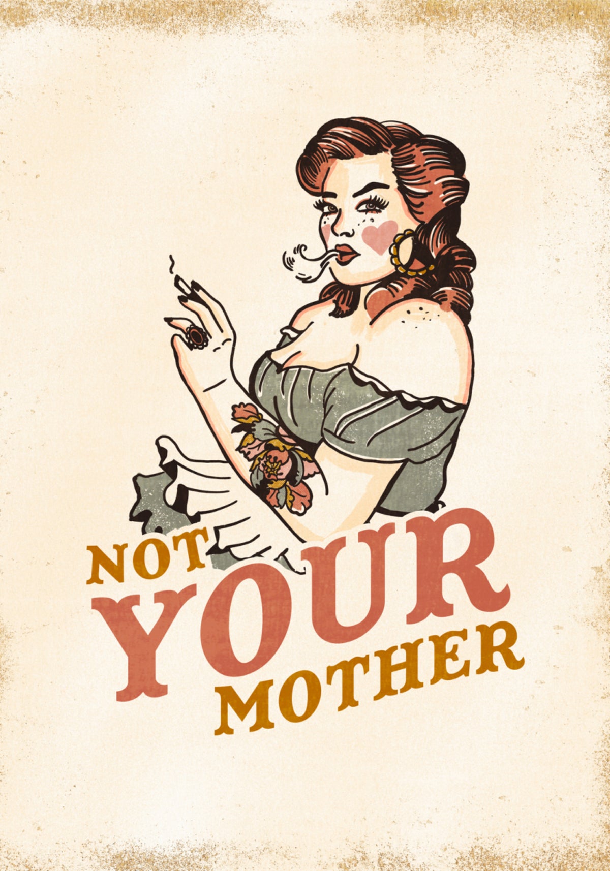 Ei äitisi Rockabilly Pinup ällöttävällä asenteella