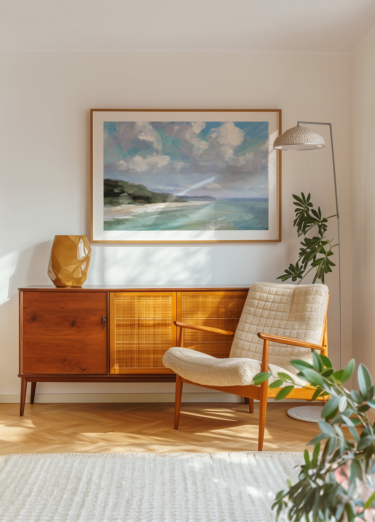 Rauhallinen rantamaisema