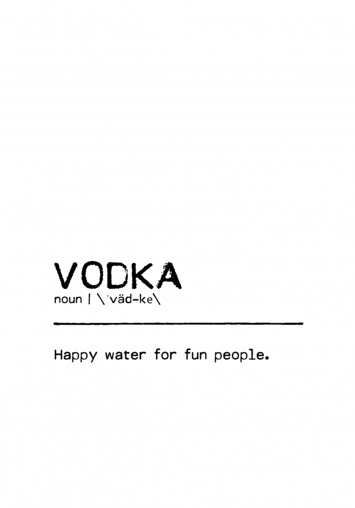 Vodka Happy Water -määritelmä