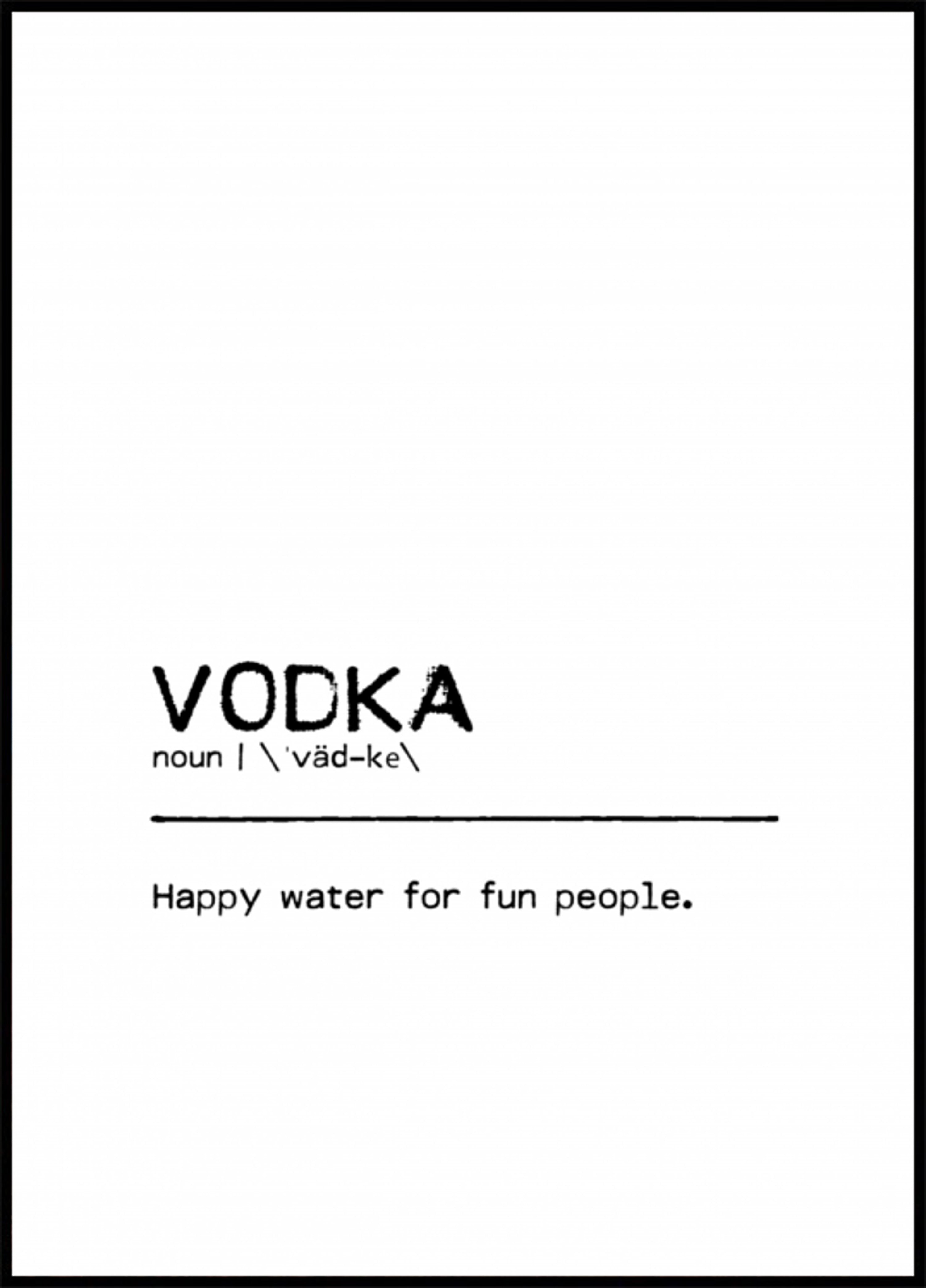 Vodka Happy Water -määritelmä