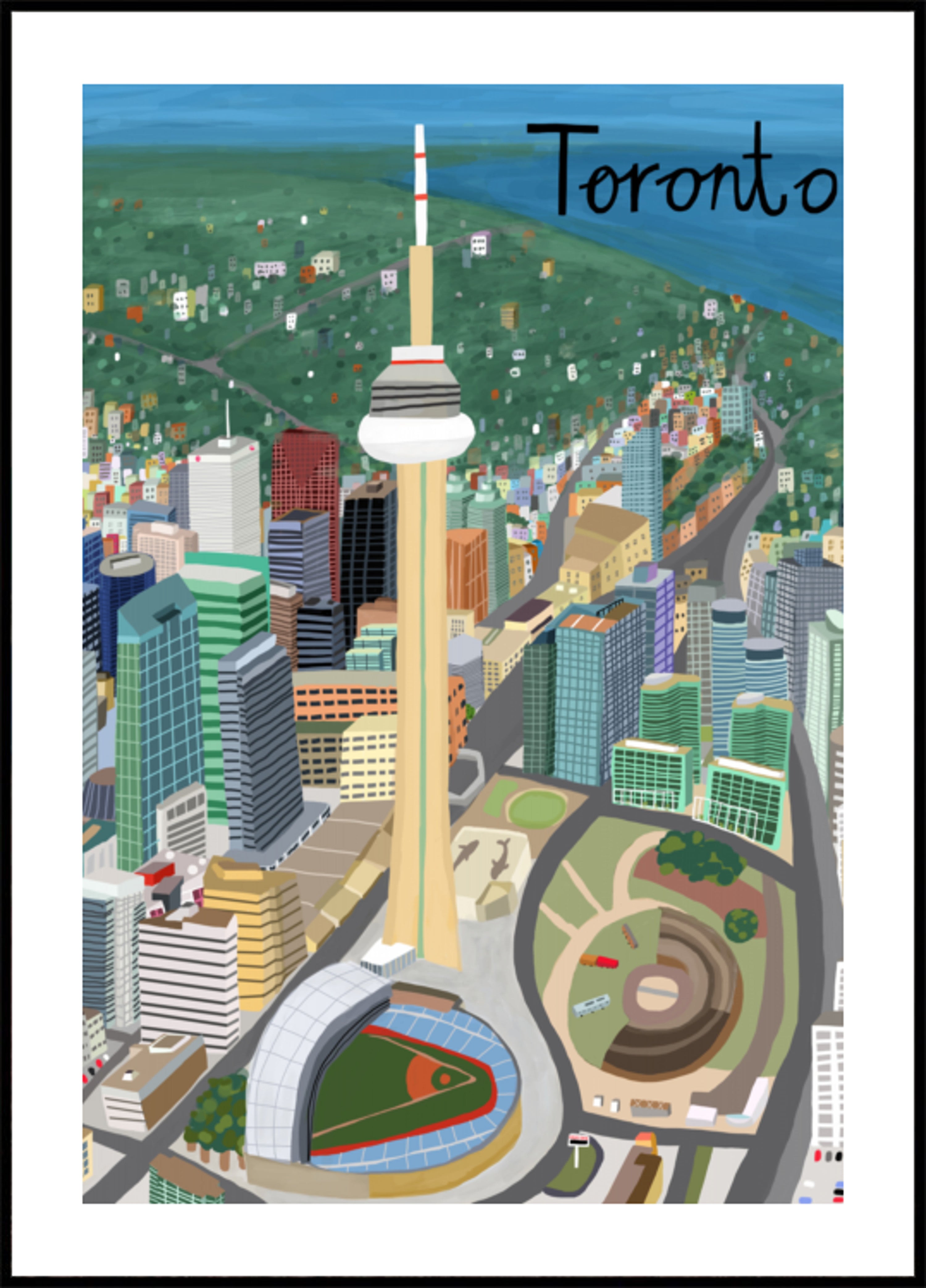 Vilkas Toronton siluetti