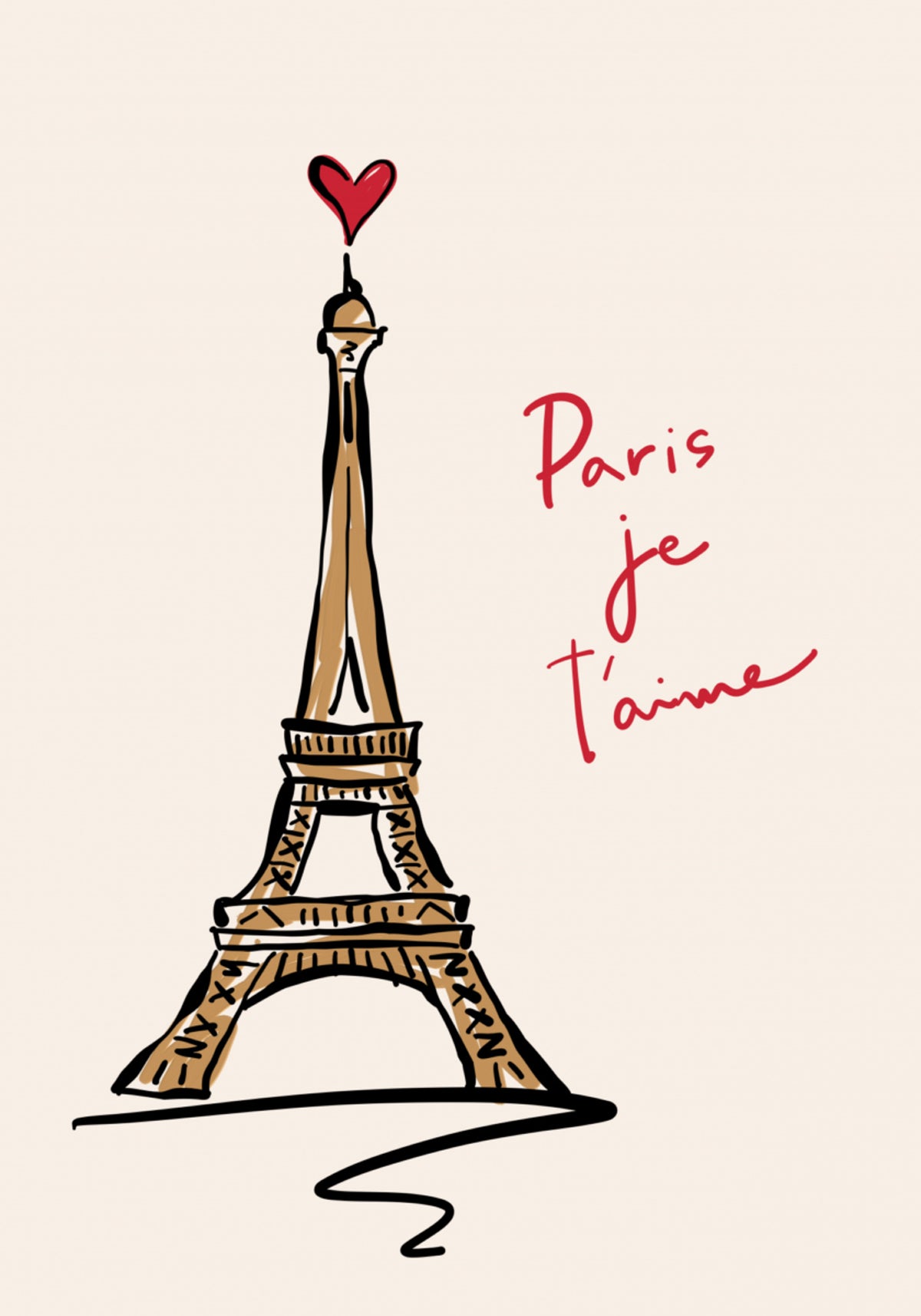 Eiffel-tornin rakkausluonnos