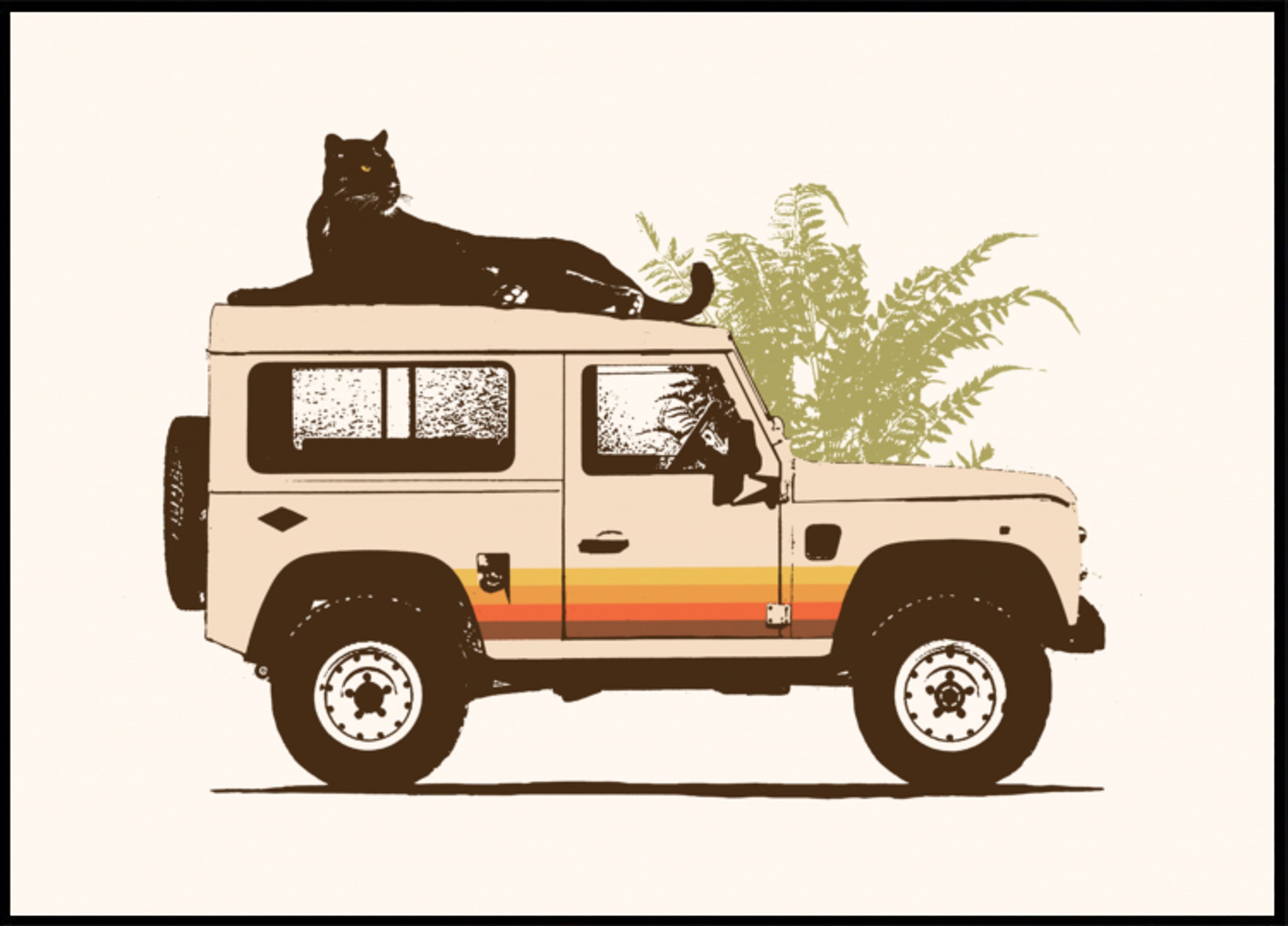 Big Cat Safari Car - Posterbox