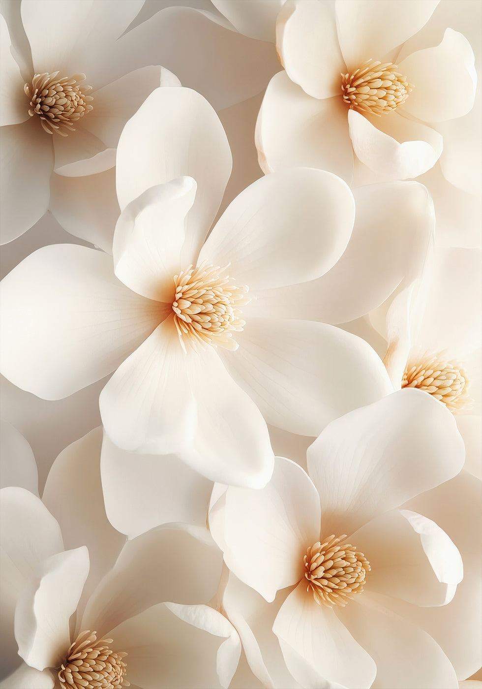 a close up of a bunch of white flowers