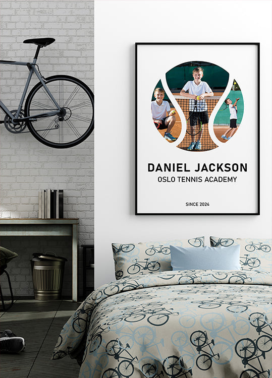 Tennis Photo Collage henkilökohtainen juliste - julistelaatikko