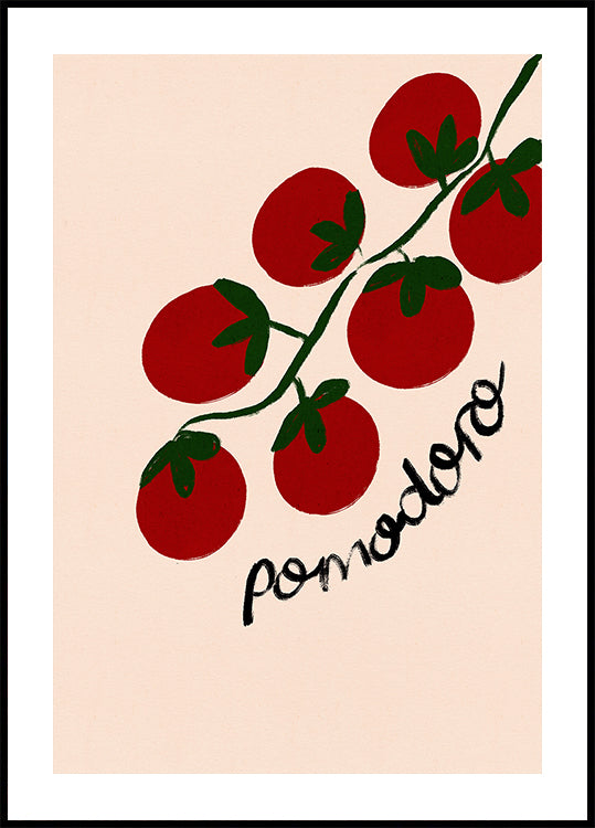 Pomodoro Tomato Italian Food Plakat - Posterbox