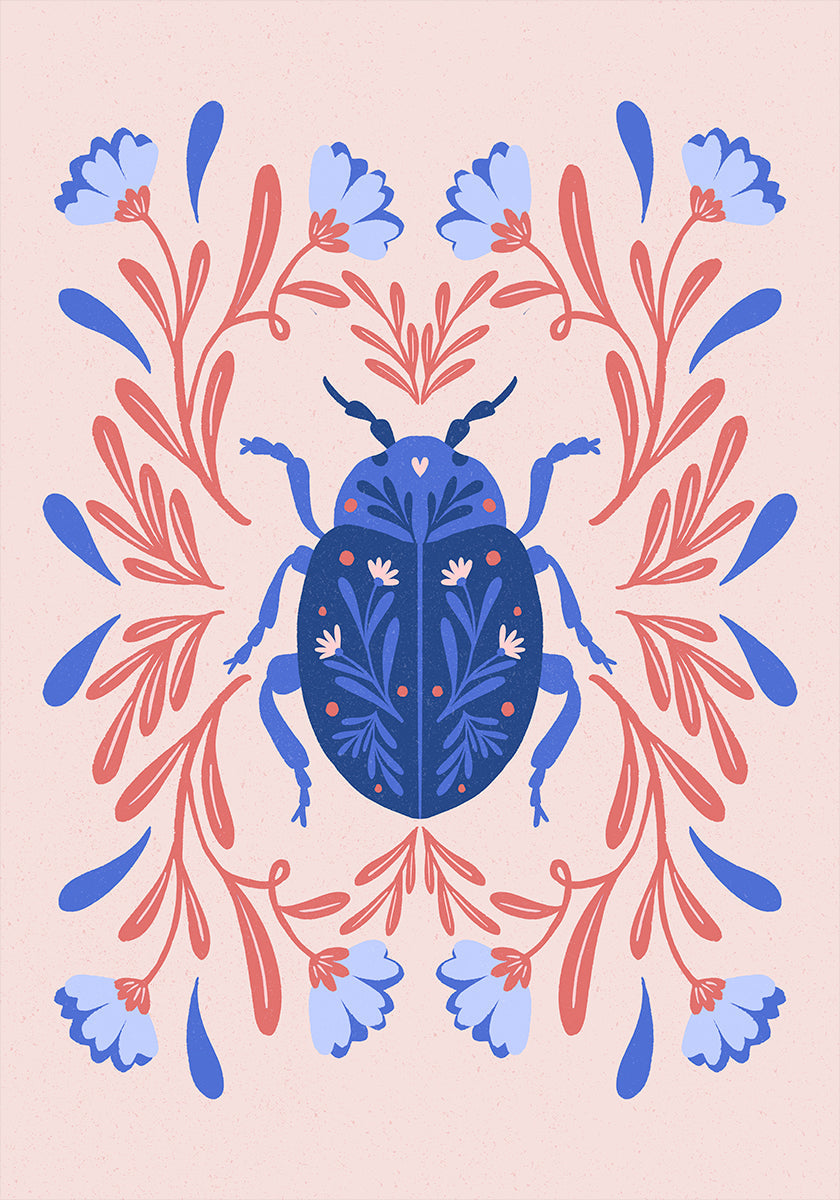Folk Art Beetle (NEW) - Posterbox