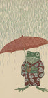 Umbrella Frog Rain Poster - Posterbox