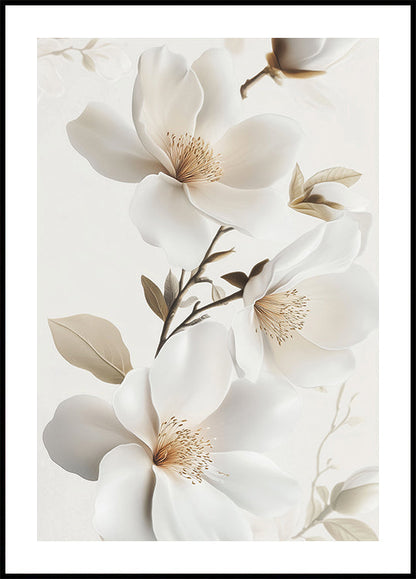 a picture of white flowers on a white background