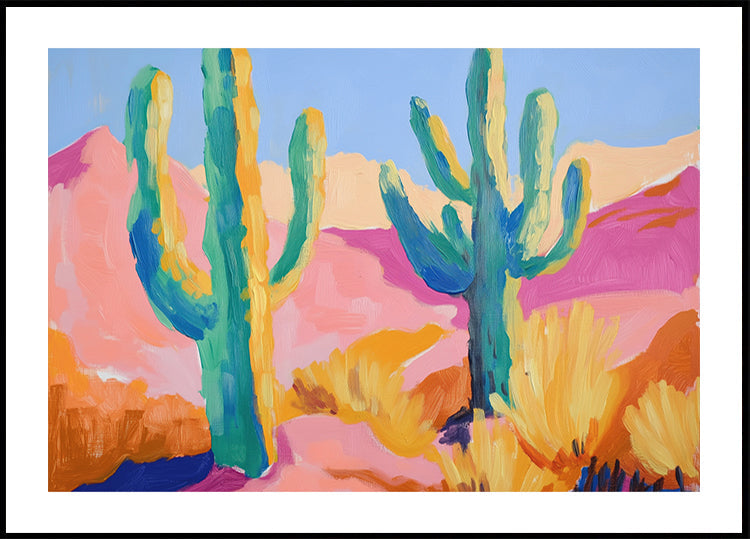 Colorful Cactus Plakat - Posterbox
