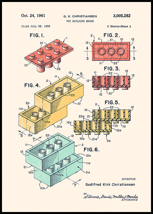 Lego Colors Plakat - Posterbox