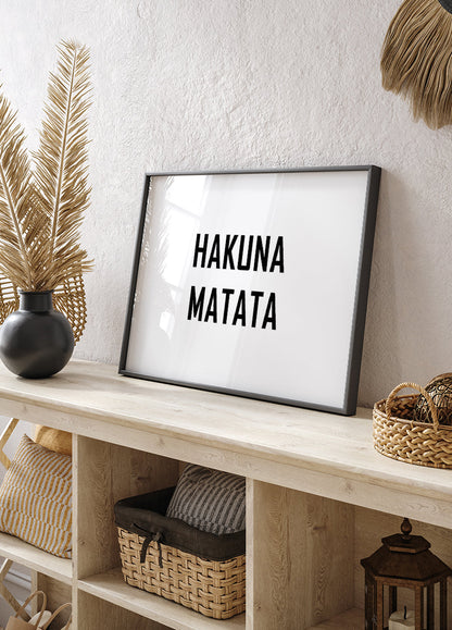 Hakuna Matata visuaalisen taiteen juliste