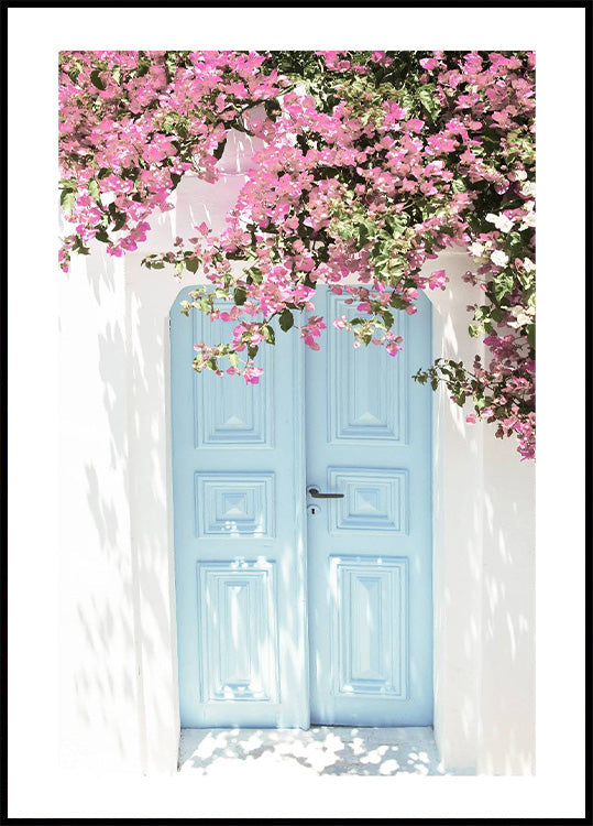 Pink Flower Door Plakat - Posterbox.no