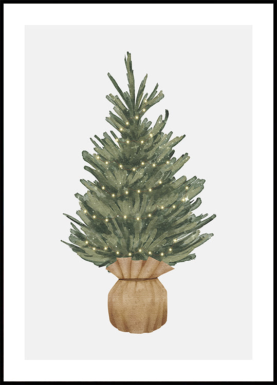 Christmas Tree Wrapped Plakat - Posterbox