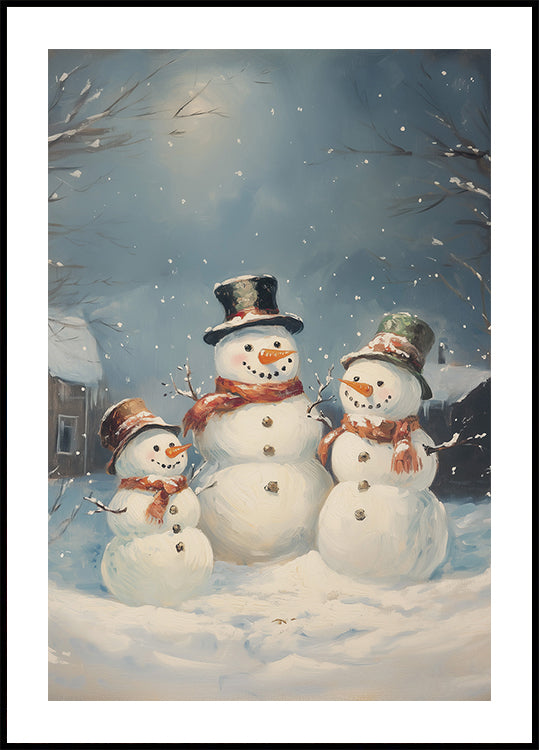 Snowman Family Plakat - Posterbox