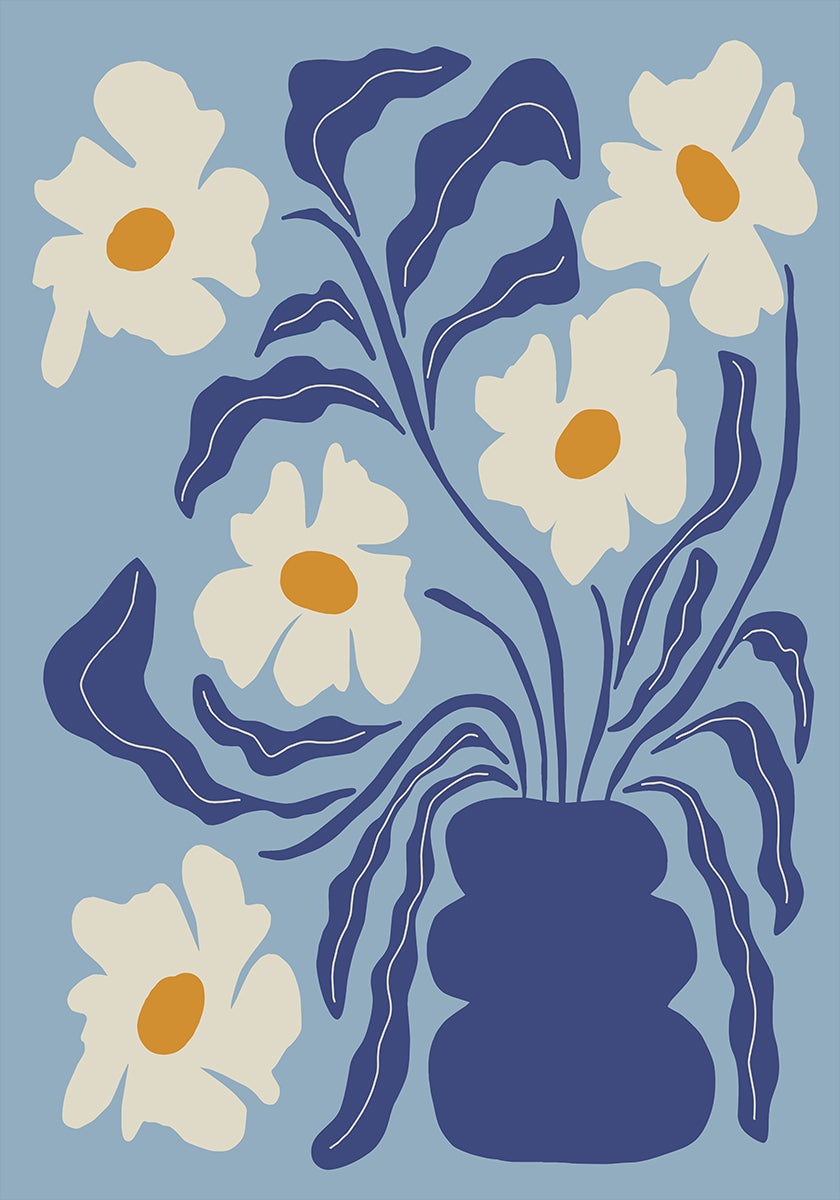 Blue moon flower-pot (NEW) - Posterbox