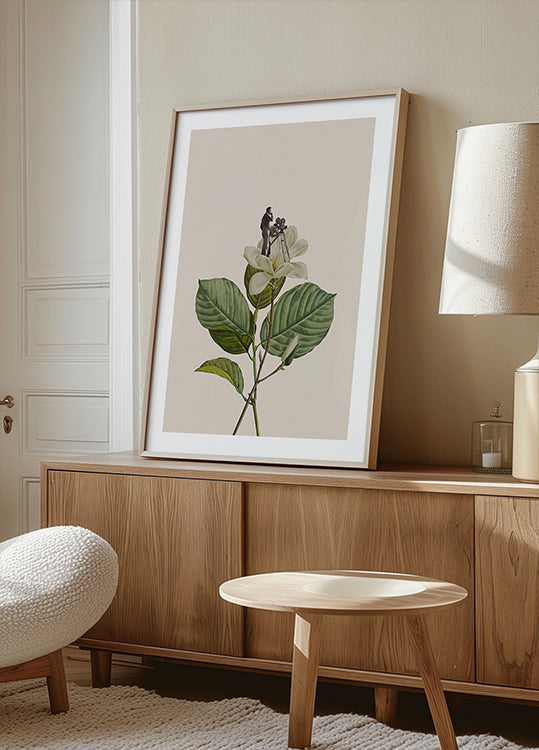 Kasvitieteellinen vintage-kameramies -juliste