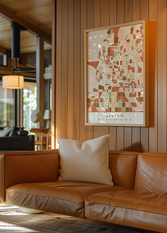 Black Maps Earth Tones 51 -juliste