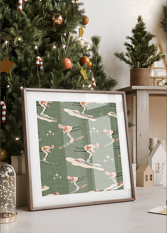 Talviurheilu Retro Vintage Ski Blue.png (UUSI)