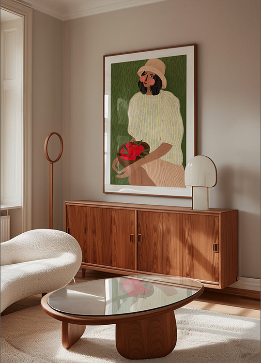 Nainen mansikoiden kanssa (UUSI)