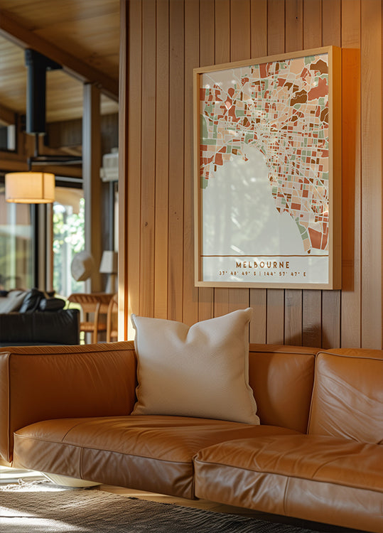 Black Maps Earth Tones 50 -juliste