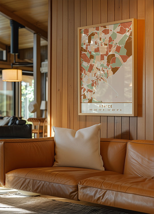 Black Maps Earth Tones 91 -juliste