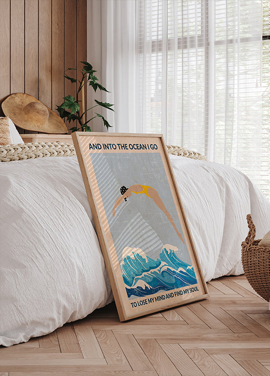 Into the Ocean (sininen) Standard Wall Art