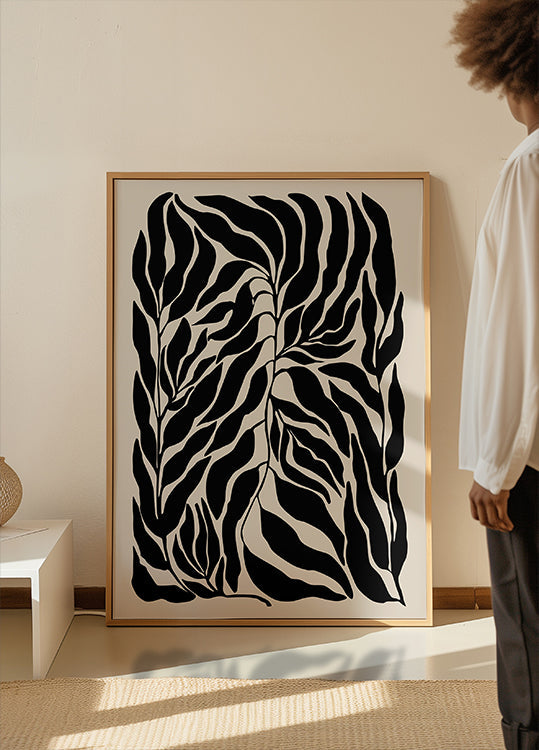 Black Leaf Silhouettes -juliste
