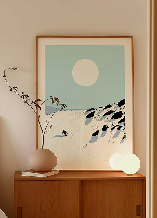 Snowy Mountain Descent -juliste