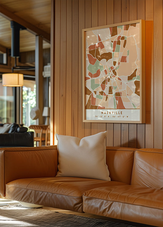 Black Maps Earth Tones 59 -juliste