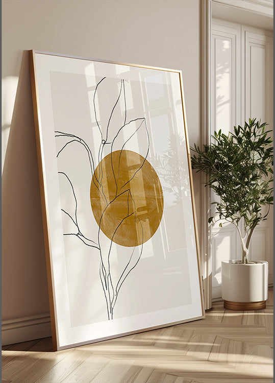 Line Leaf Harmony -juliste