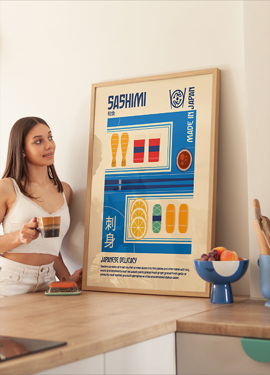 Sashimi Japanese Food Print Juliste