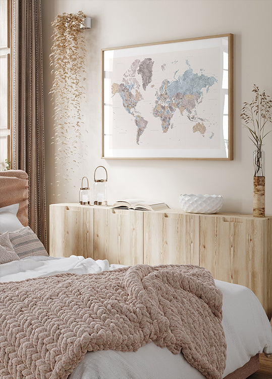 Mahler erittäin yksityiskohtainen maailmankartta kaupungeilla (UUSI)