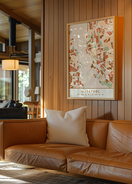 Black Maps Earth Tones 40 -juliste