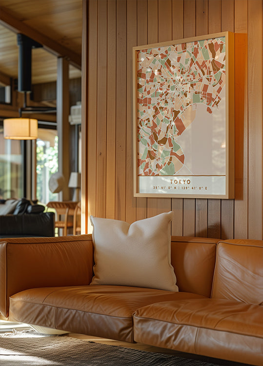 Black Maps Earth Tones 88 -juliste