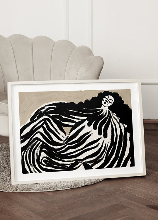 Monochrome Waves Plakat