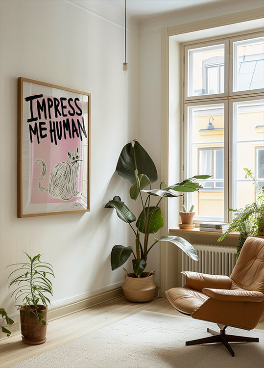 Kissanomistaja - Impress Me Human Juliste