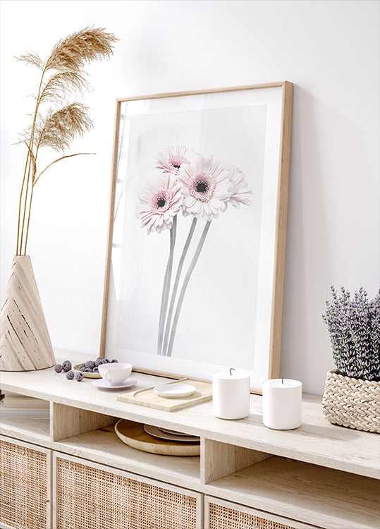 Vaaleanpunaiset kukat -juliste