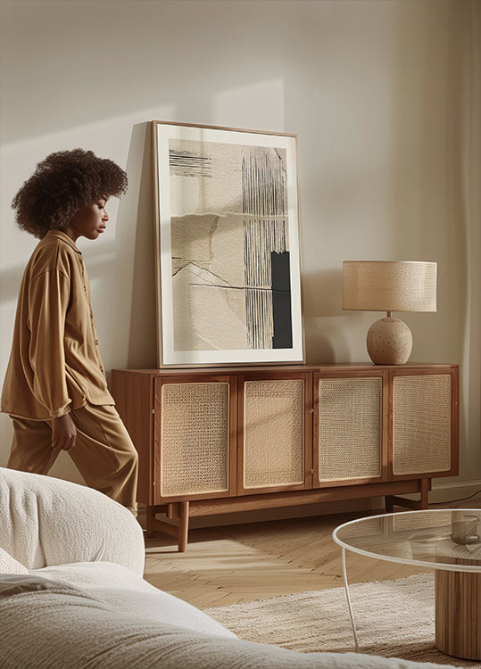 Paperinen abstrakti juliste