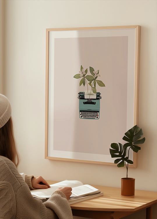 Kasvitieteellinen kirjoituskonejuliste